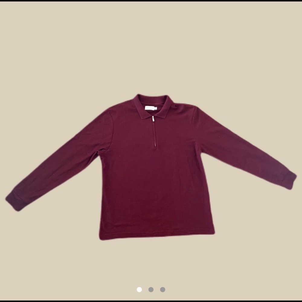 Topman Burgundy ZIP Polo BRAND NEW XL